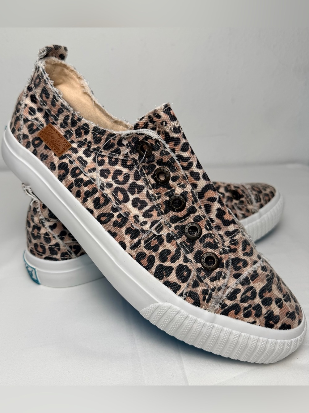 Blowfish Leopard Print Slip-On Canvas Sneakers - Picture 2 of 7